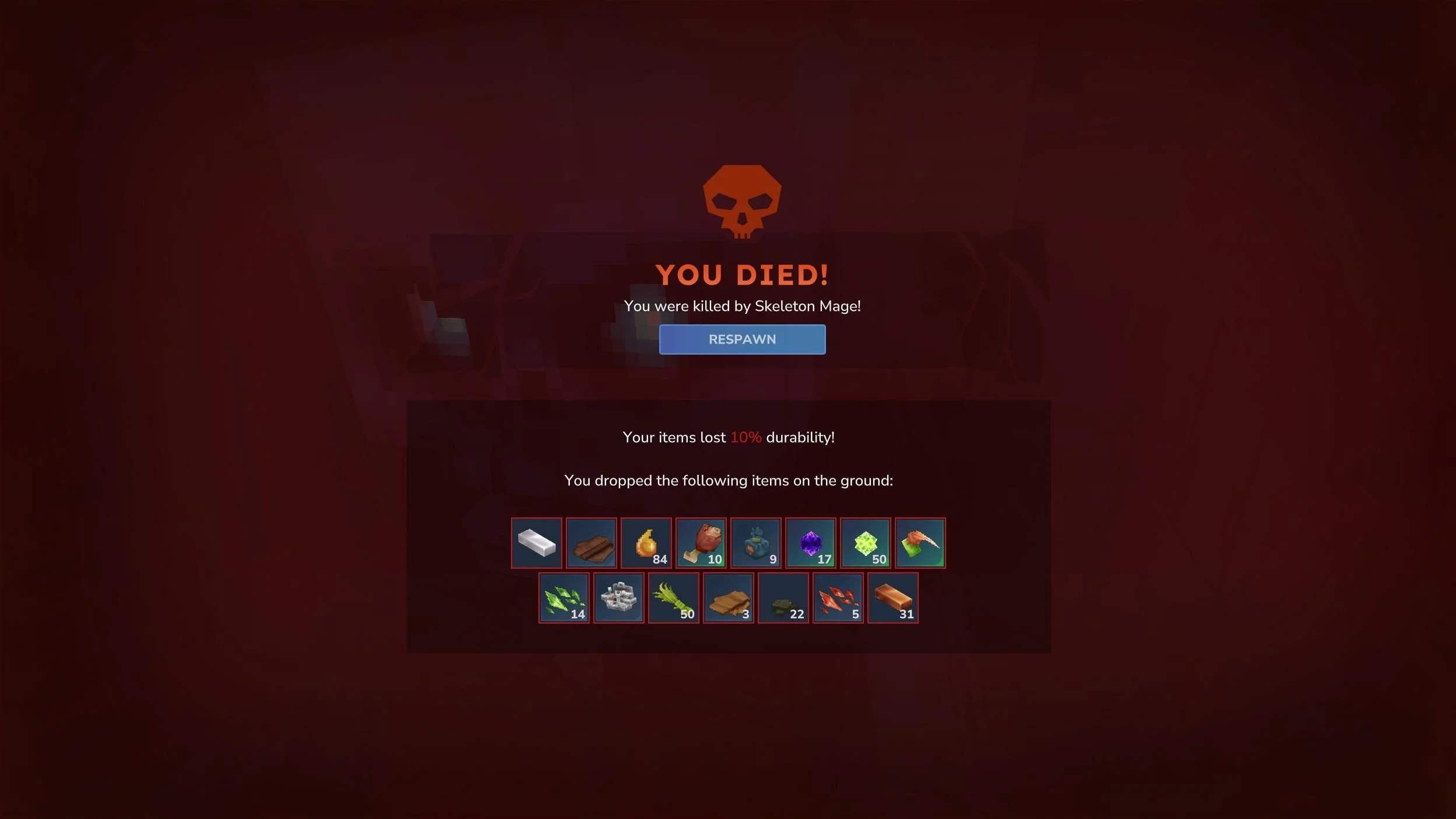 Hytale-Todesbildschirm